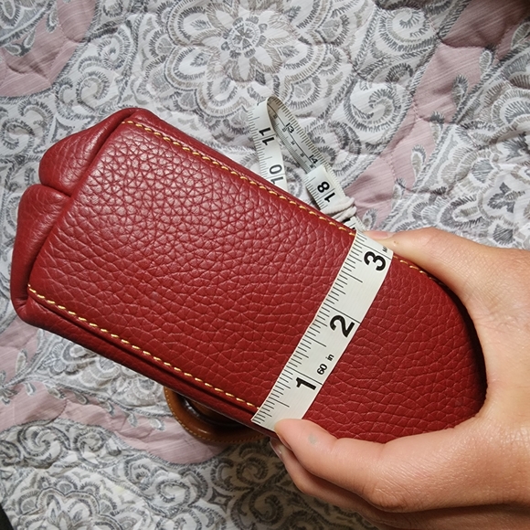 Dooney & Bourke Red Leather Tote Bag - Picture 4 of 8